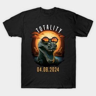 Totality 04.08.24 Crocodile Sunglasses Solar Eclipse 2024 T-Shirt